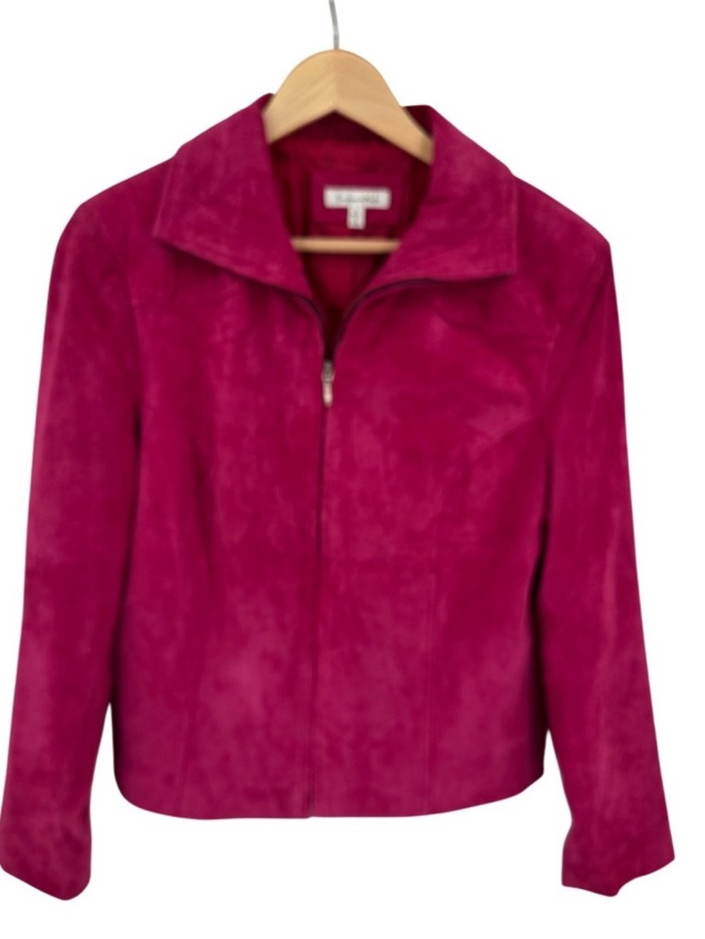 Fuchsia Suede Zip-Front Jacket - Women
Size 10